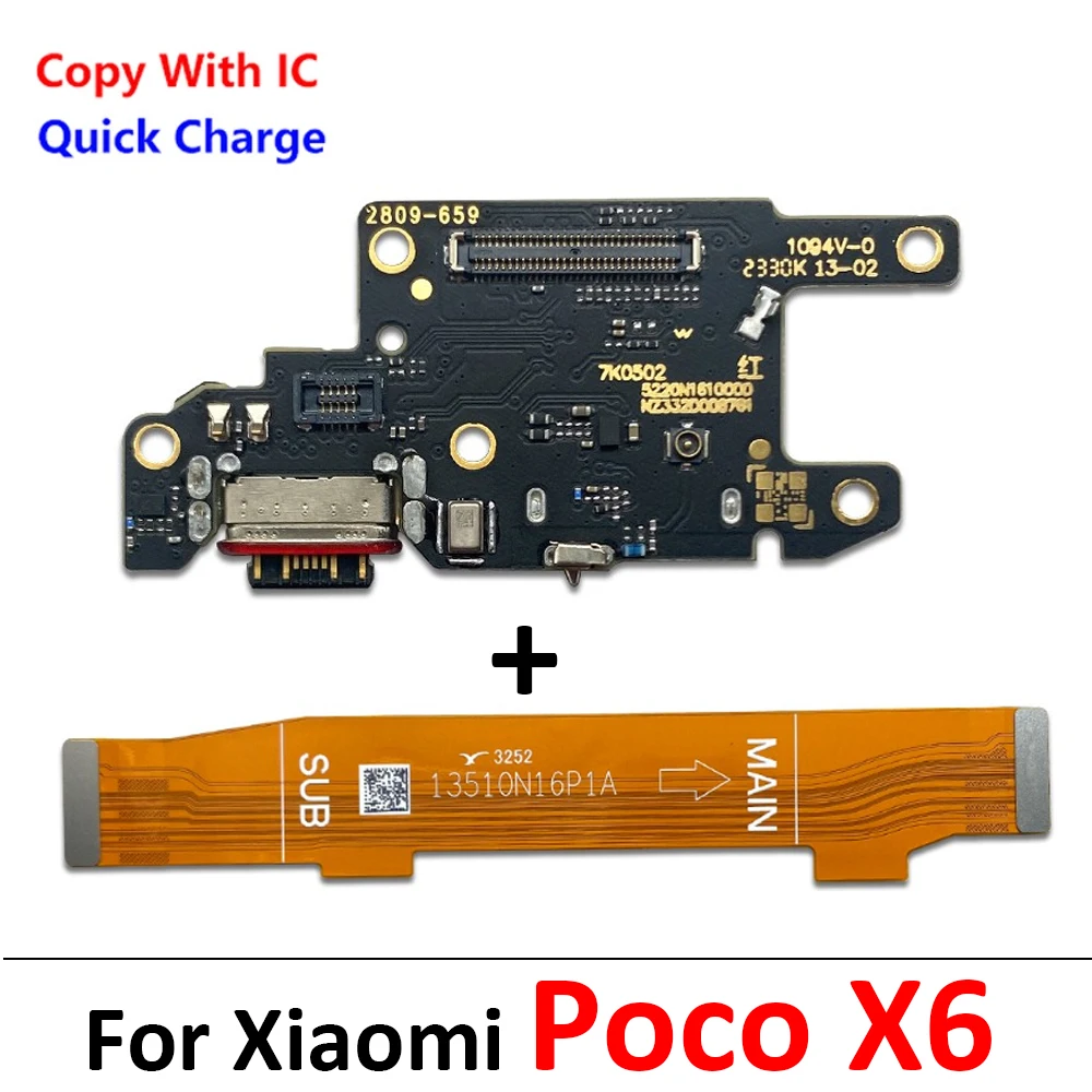 USB Charger Charging Board Dock Port Connector Main Flex Cable For Xiaomi Poco F1 F2 F3 F4 F5 X3 X4 X5 X6 M3 M4 M5s Pro 4G 5G