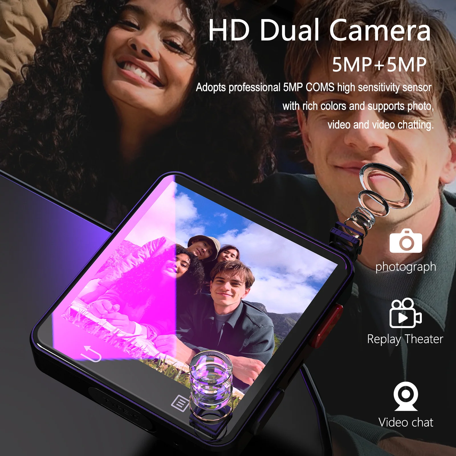 4g android 11.0 relógio inteligente com tela grande de 2.64 polegadas 500w câmera dupla jogar jogo relógio tv app baixar chamadas de vídeo smartwatch