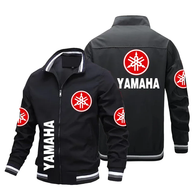 2024 Yamaha Jacket For Motorcycle Men\'s Yamaha Motor Jacket Casual Bomber Jacket Motocross Biker Jacket Streetwear Men Clothing