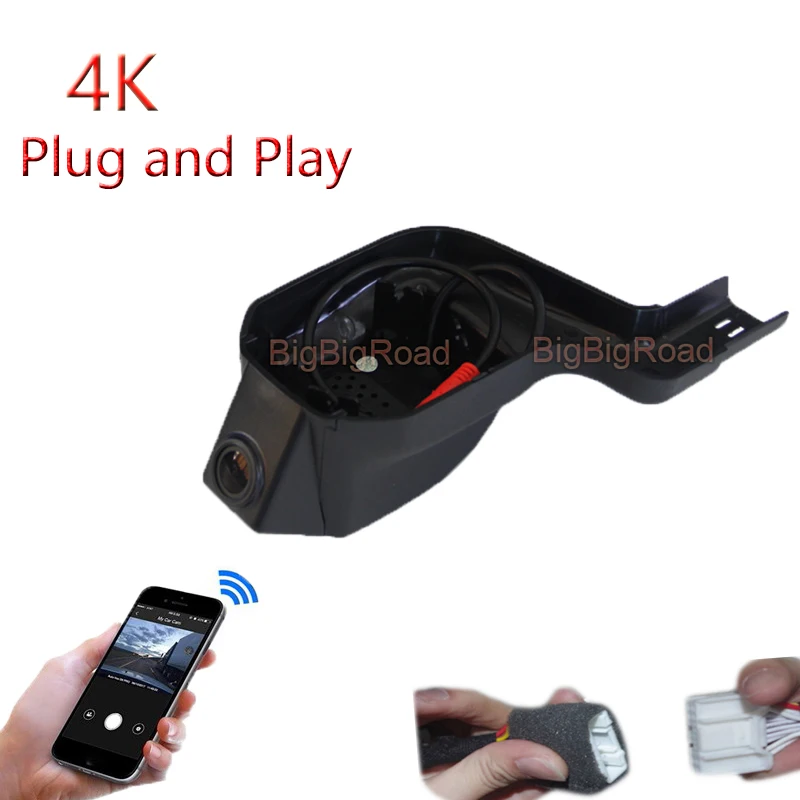 

4K Plug And Play For Renault Kadjar Koleos 2015 2016 2017 2018 2019 Car Video Recorder Wifi DVR Dash Cam Camera FHD 2160P