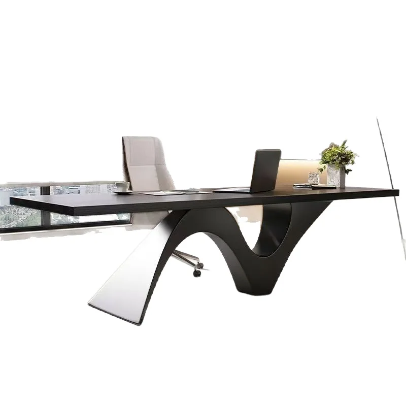 Solid wood large board light luxury designer desk president room manager room small boss table worker new product