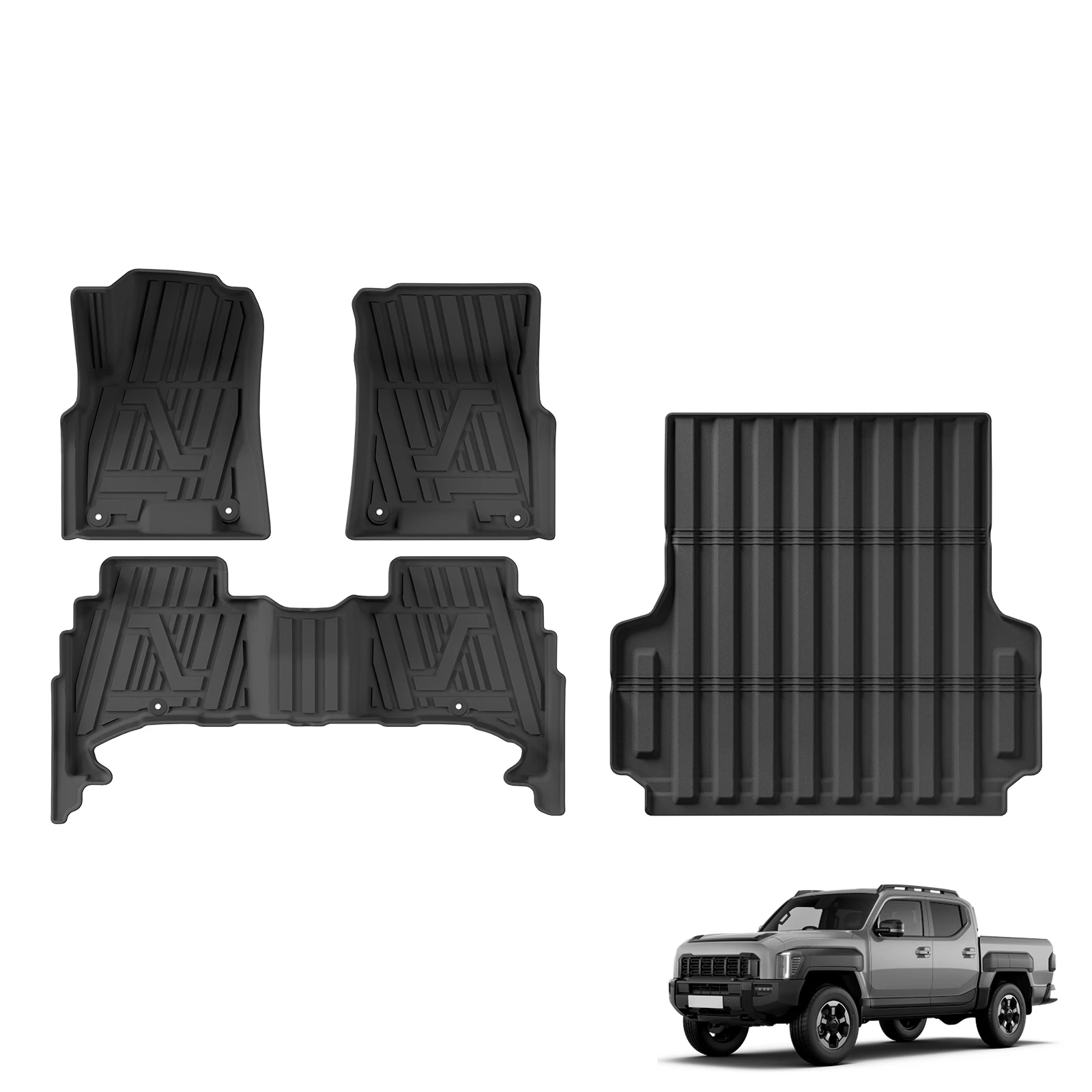 SMABEE for Kia Tasman 2025 Car Trunk Bed Cargo Liner Mat TPE 3D Floor mats Anti Dirt All Weather Auto Waterproof Accessories - view 3