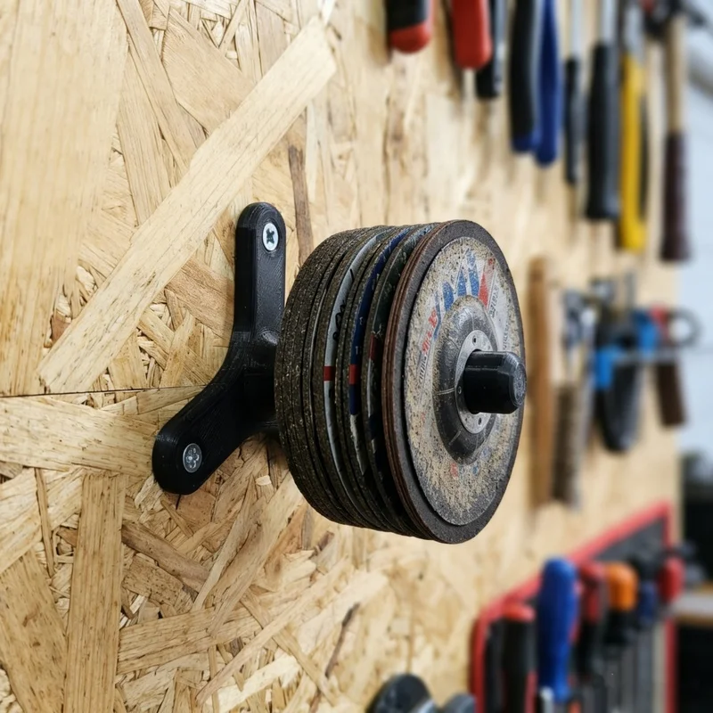 1Pcs Wall Mount Grinder Holder for 125mm Angle Grinder, Durable Plastic Tool Rack, Easy Install for Garage Workshop Storage