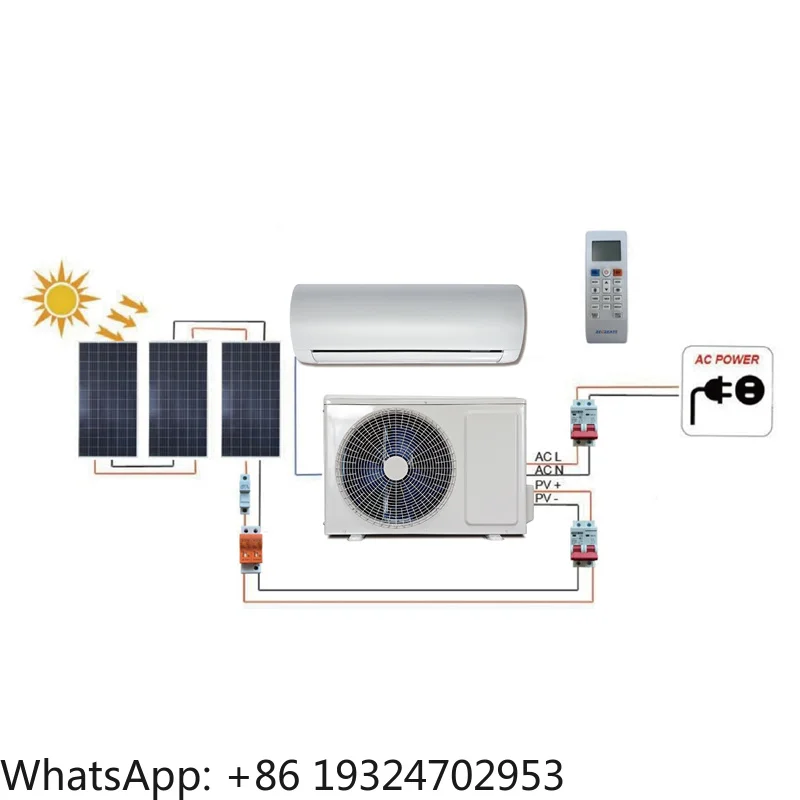 Conditioner New Design Full Dc Compressor Hybrid Solar Energy Powered Air Conditioner System for Office
