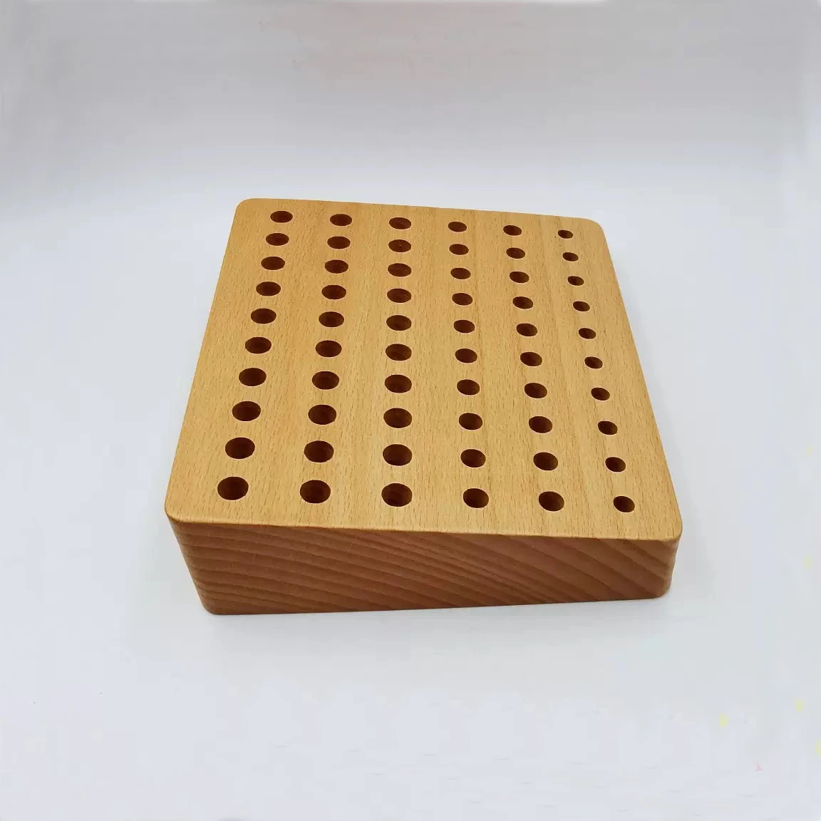 20/30/60 Holes Watch Repair Tools Holder Wooden Rack Leather Craft Punching Handwork  Tools Organizer Carving Drill Bits Storage