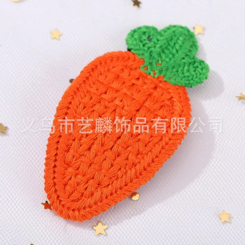 5Pcs/Set New Wool Knitted Barrettes Crochet Handmade Embroidery Hairpin Side Bangs Clip Children's Tulip Hair Clip Accessories