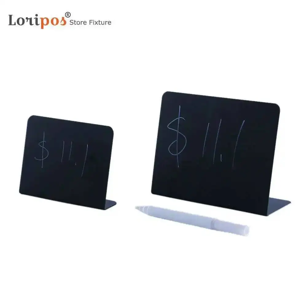 Supporto per Segnaposto da Tavolo Nero, Mini Lavagna per Menu, Segnaposto da Banco, Porta Segnaposto Liquido da Scrivania |   Loripos