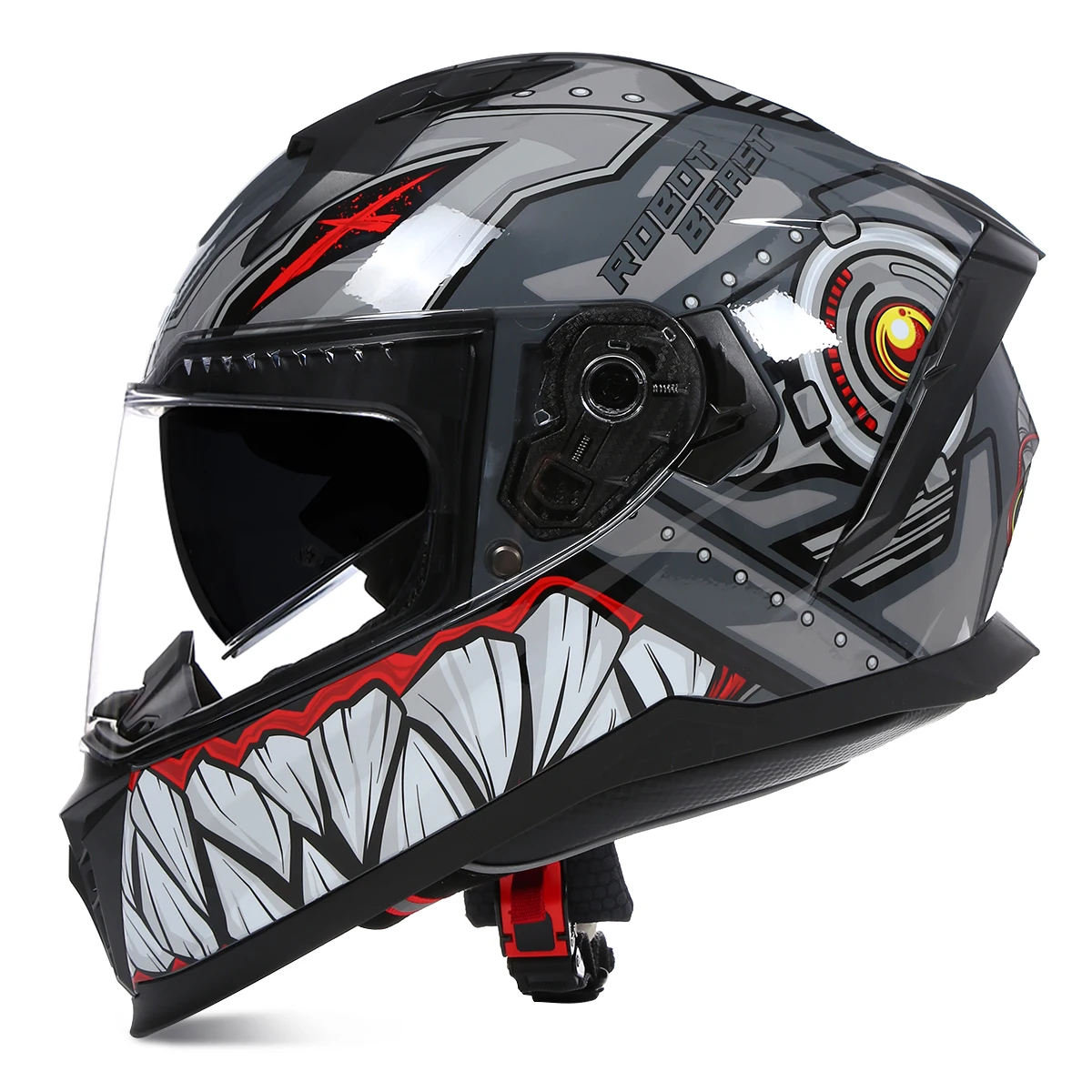 Punkt ece Vollgesichts-Motorrad helm Doppel linse Reiten Motocross Racing Motorrad Helm Top Schutz Cascos Moto Free Mask Handschuh