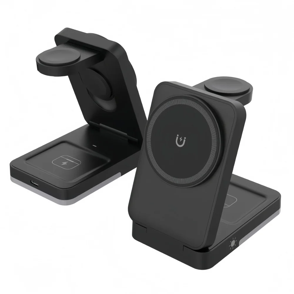 3-in-1 Kabellose Magnetische Ladestation für MagSafe iPhone17 16 15 14 13 12/ AirPods Pro3/2/ Apple Watch 11-2 SE Schnellladung – Detail 7