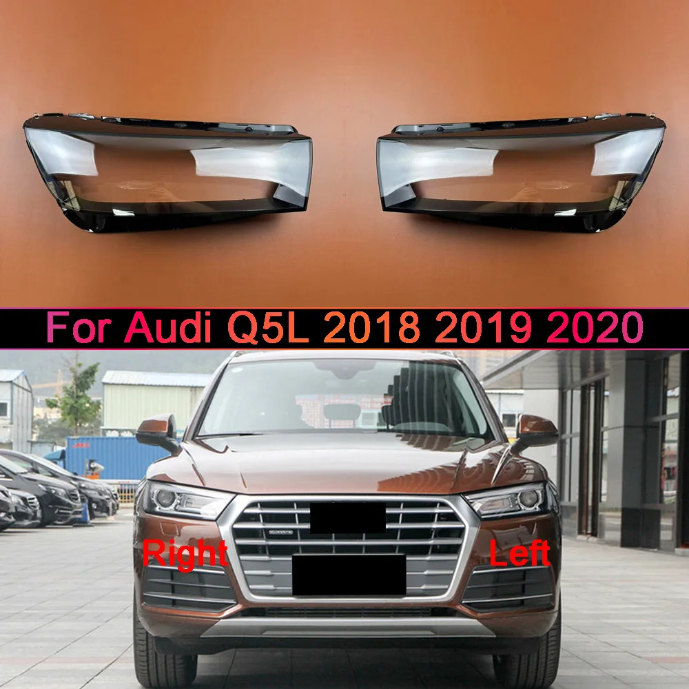 Car Front Headlight cover For Audi Q5L 2018-2020 Car Accessories Headlight Cover Shade Lampshade Lens Headlamp Shell Plexiglass
