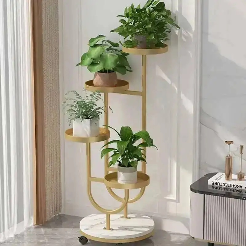 

Light Modern Aesthetics Flower Rack Living Room Luxury Indoor Shelf Balcony Plant Display Shelf Minimalist Plantenrek Furniture