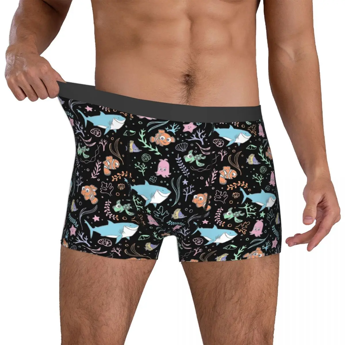 

Custom Findinges Anime Nemoes Boxer Shorts For Homme 3D Print Nemo Bruce Underwear Panties Briefs Breathable Underpants