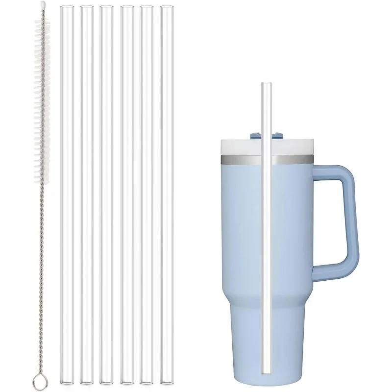 60 PCS  Clear Straight Quartz Glass Tube, High Temperature Fused Transparent UV Quartz Pipe Replacement Parts
