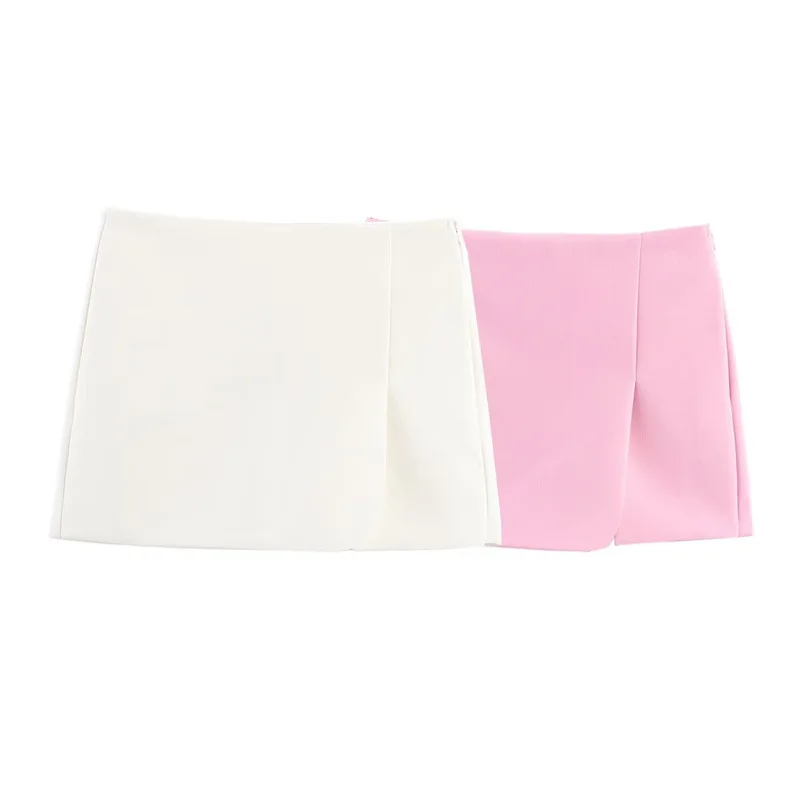 Novo design europeu e dividido feminino culotes curtos simples