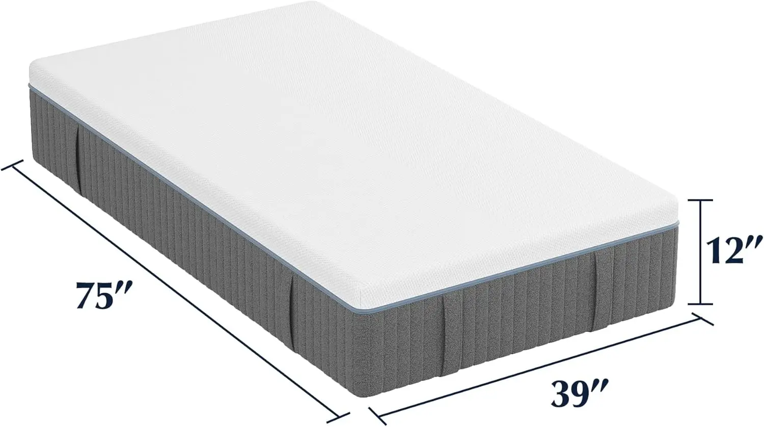 "مرتبة مزدوجة في صندوق: رغوة الذاكرة الربيعية مقاس 12 بوصة للنوم المريح وتخفيف الضغط"