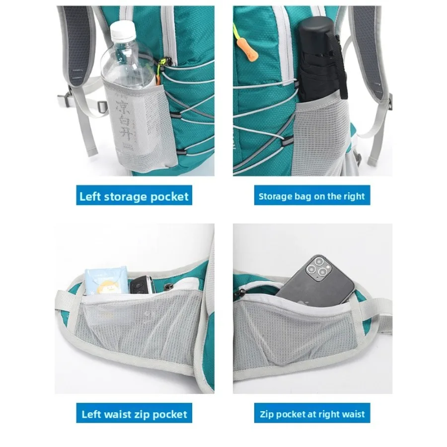 حقيبة ظهر أنيقة خفيفة الوزن لركوب الدراجات مع توافق الترطيب في الهواء الطلق والمشي لمسافات طويلة على ظهره وحقائب رياضية ماراثون