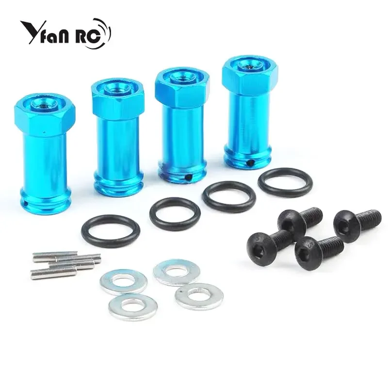 Yfan RC 4-Pack Aluminum 12mm Wheel Extension 30mm Drive Hub Hex Adapter For 1/10  Slash 4x4 Option Parts