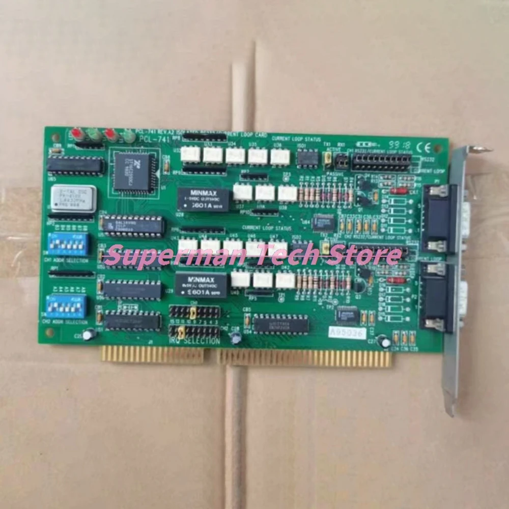 PCL-741 REV.A2 Isolated two-port RS-232 Serial Communication Card ISA Card PCL741
