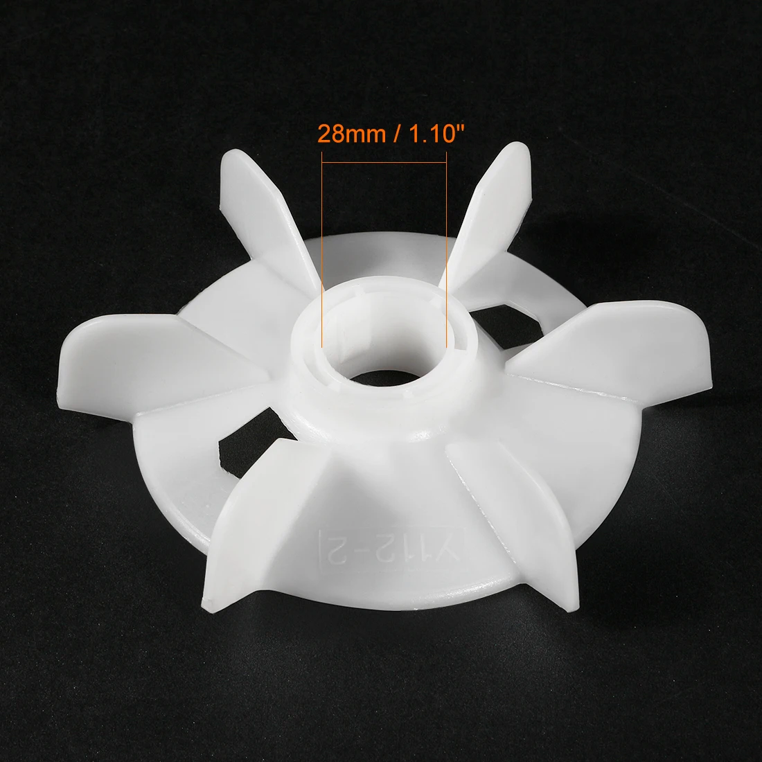 2Pcs Motor Fan Blade 150x28mm/155x24mm Round Shape Bore White Engineering Plastic with 6 Vanes Y112-2/y90-4