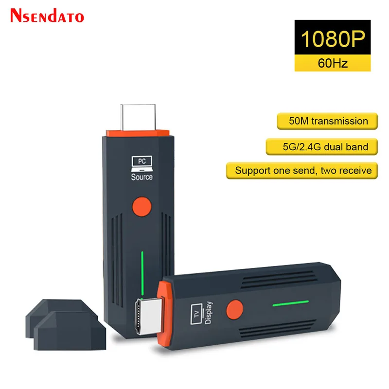 HDMI Wireless Extender 50M 1080P HDMI Video Transmitter Receiver 1TX to 2 RX Wireless TV Stick Display Extender For Camera PC TV