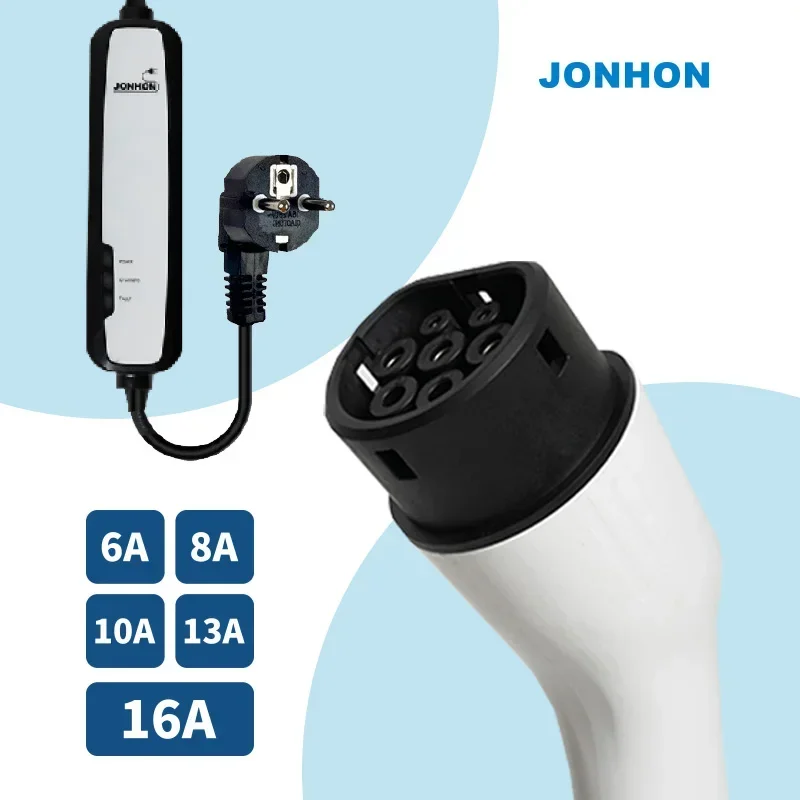 حالة جديدة المحمولة شحن المنزل EV موصل التوصيل التبديل الحالي 6A 8A 10A 13A 16A 32A NEV أجزاء وملحقاتها