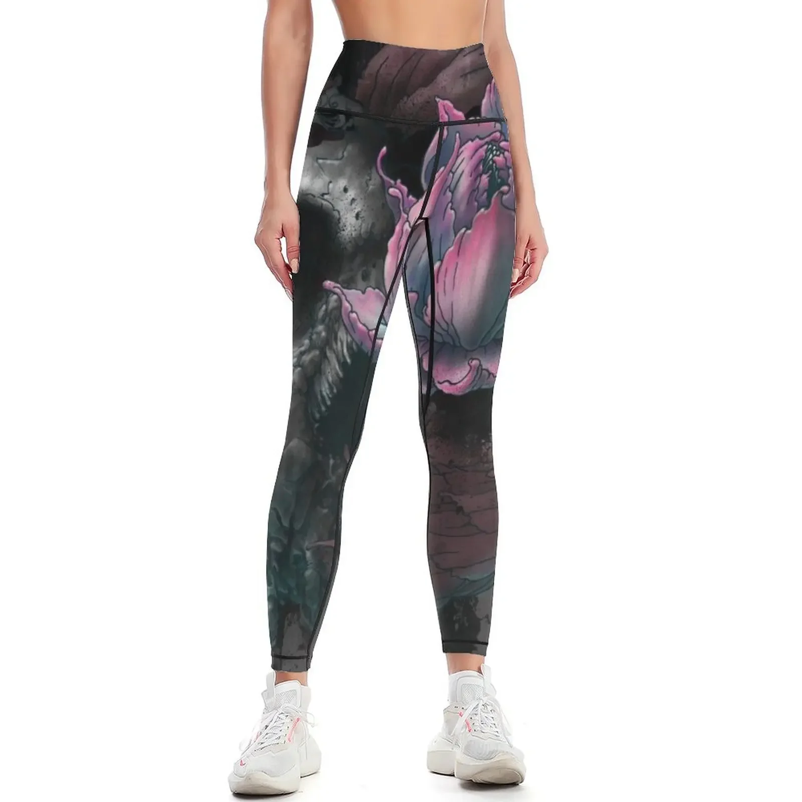 Death Blooms Leggings gym wear trousers Womens Leggings