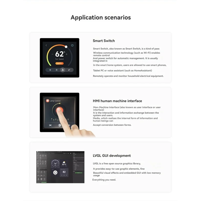 

LBER ESP32-S3 4-дюймовая плата для разработки сенсорного экрана с квадратной емкостью 480X480 Wi-Fi Bluetooth HMI/LVGL GUI макетная плата