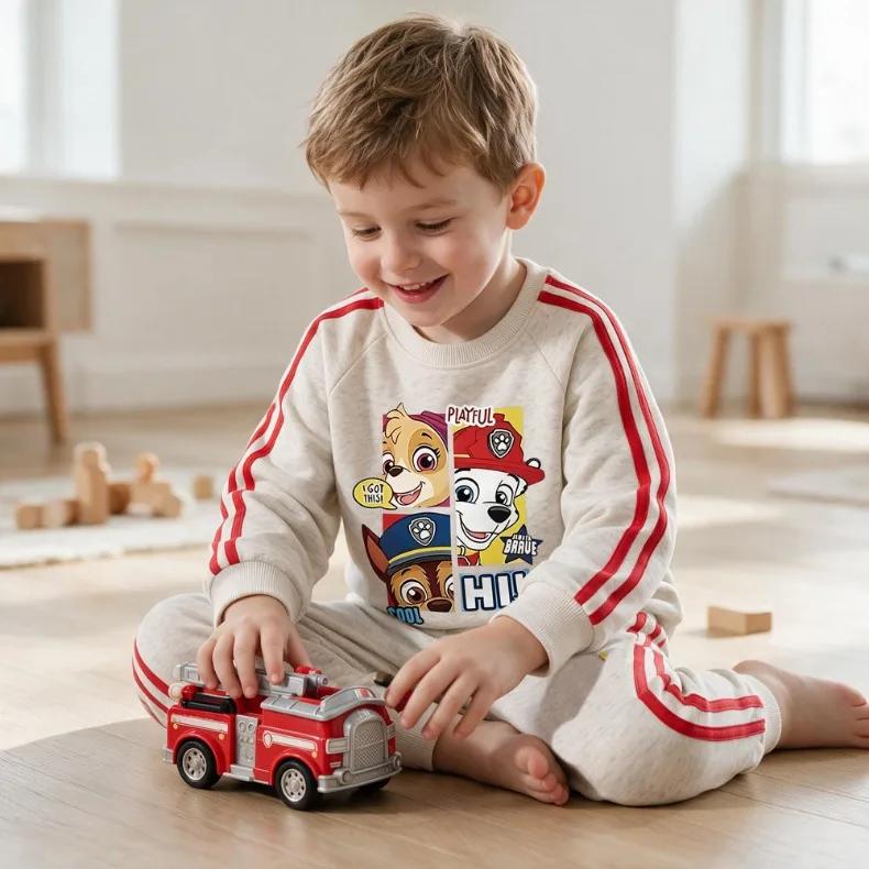 Herbst-Winter Jungen- und Mädchen-Sweatshirt-Sweatpant-Zweiteiler-Set Kinder O-Neck Hoodies Hose 2-teiliger Anzug Kinder-Trainingsanzug Pullover – Detail 3