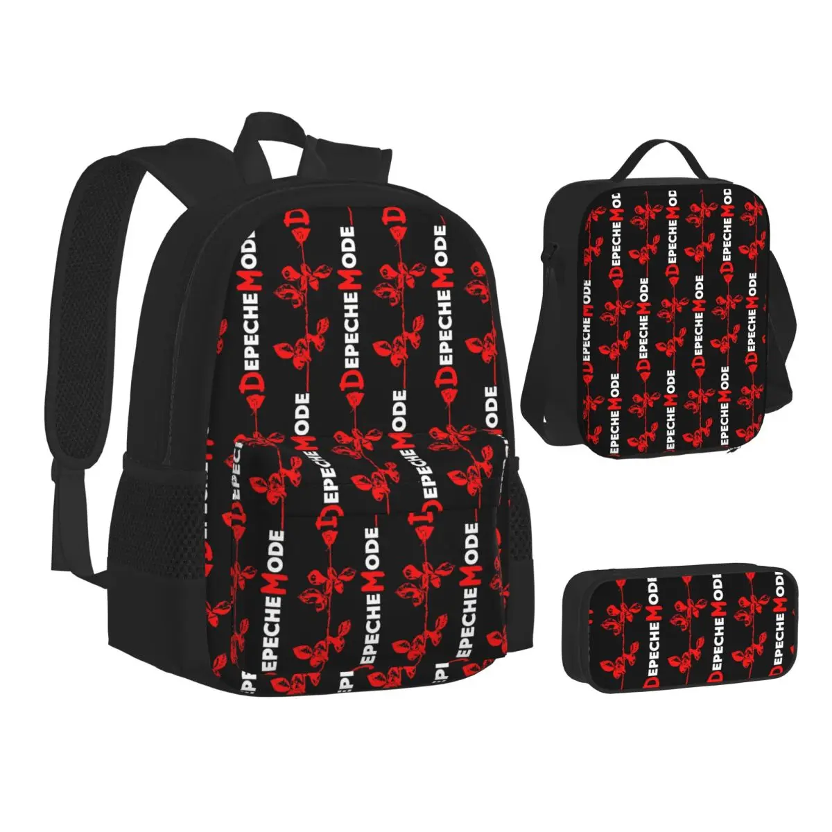 

Depeche Cool Mode Music Violator Backpacks Students Bookbag School Bags Children Rucksack Lunch Bag Pen Bag Three-Piece Set
