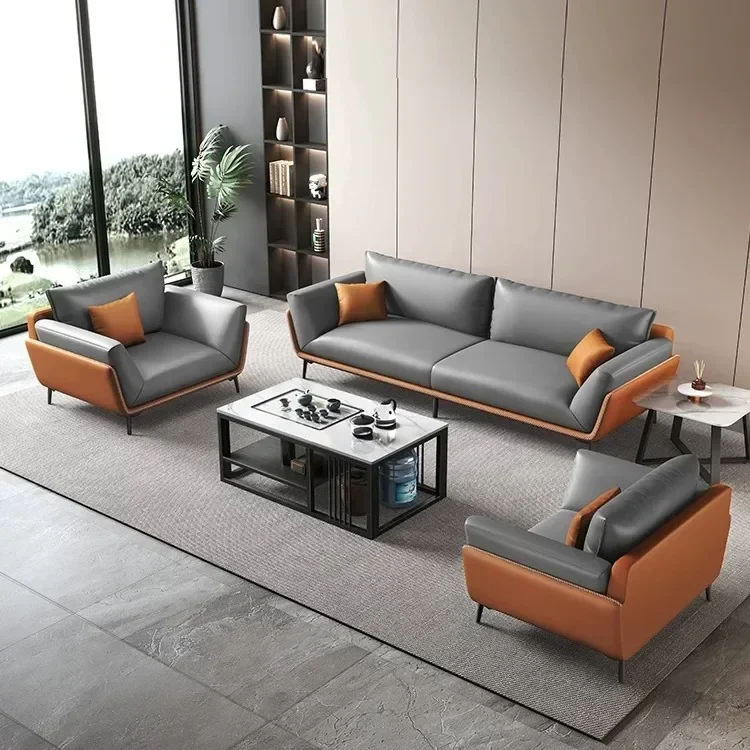 Office Sofa Simple Modern Hotel Business, Lobby Reception, Negotiation Lounge Area Multi-size Sofa, High-value Office Furniture