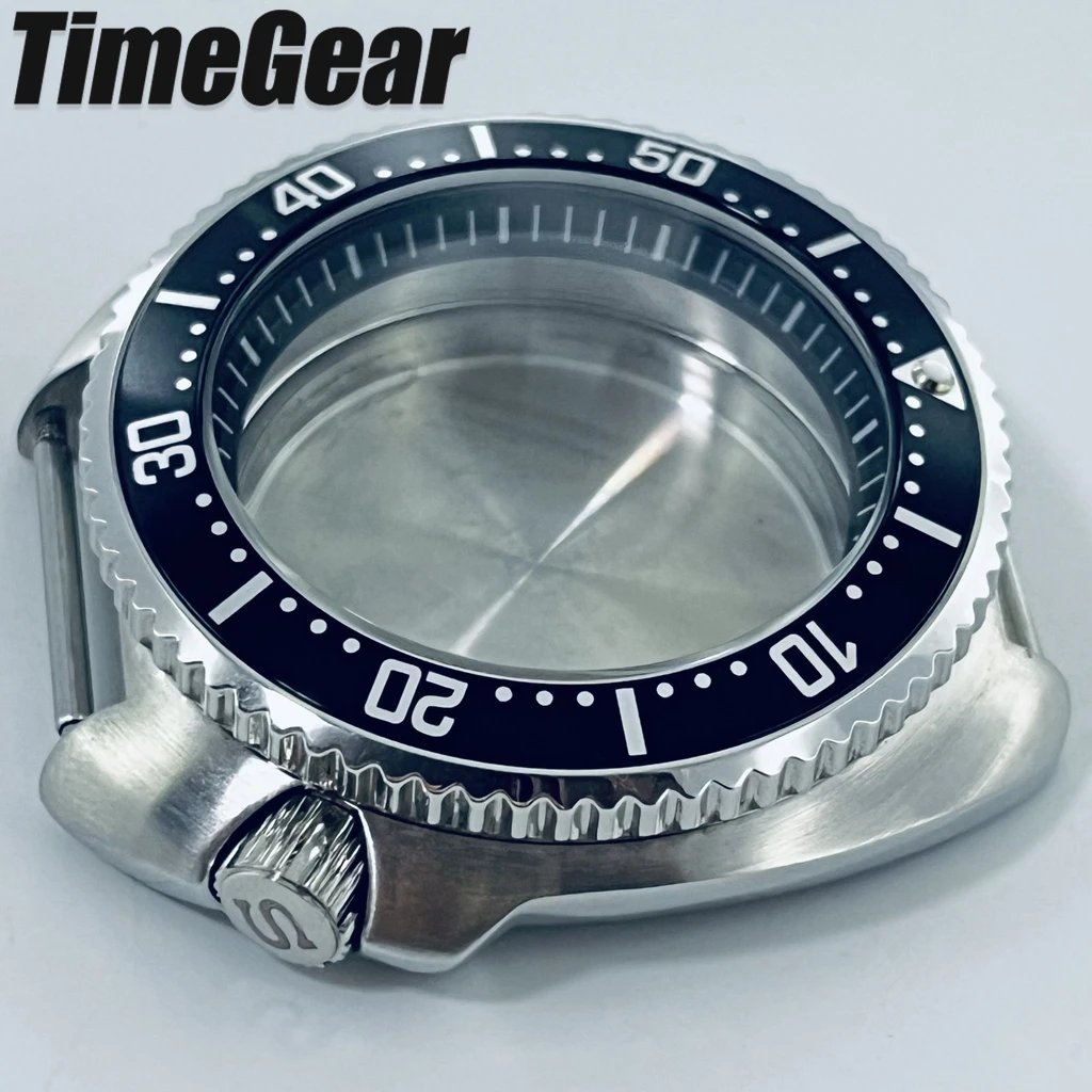 44mm Black Ring NH35 Watch Case Turtle Turtle Abalone Captain Fit Dial 28.5mm For NH34 NH35 NH36 NH38 NH70 NH72 Movemen