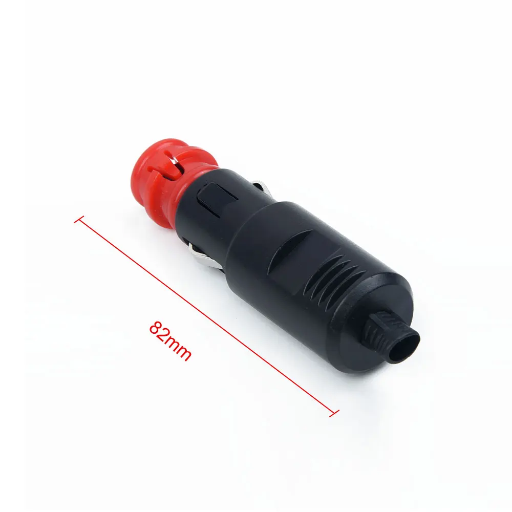 Enchufe rojo para encendedor de cigarrillos de coche, adaptador de enchufe macho, accesorios universales, 12V-24V