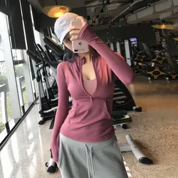 2024 Long Sleeve Yoga Shirts Sport Top Fitness Yoga Top Gym Top Sports Wear For Women Push Up Running Full Sleeve Clothes ï»ż ï»ż