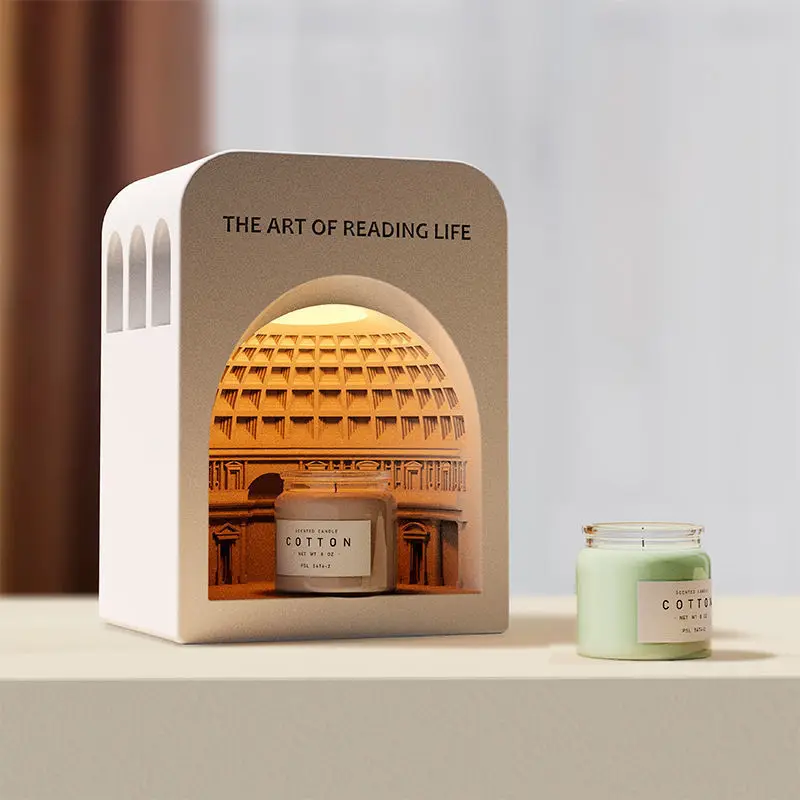 Bedside night light, cement building decoration, ambient light, creative gift box, gift