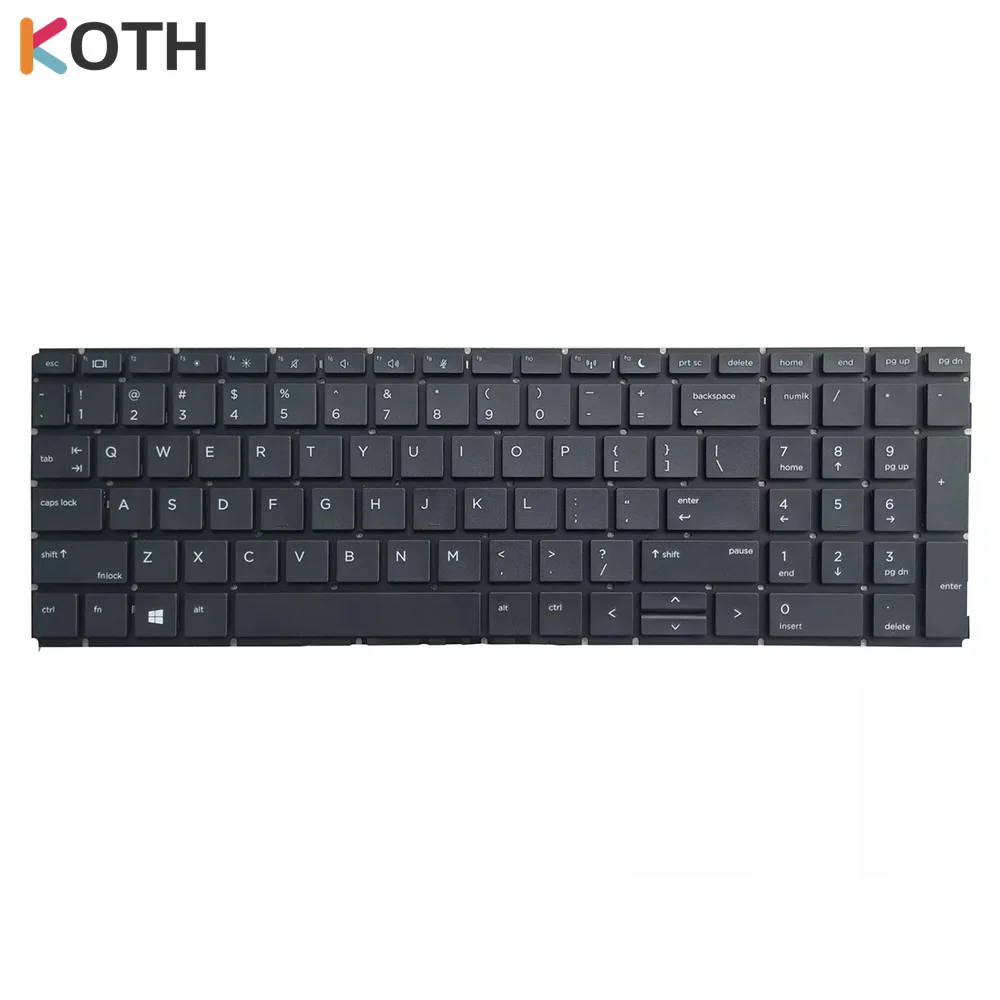FOR HP ProBook 450 G6 G7 455R 455 G6 G7 New US English Keyboard Black No Backlit