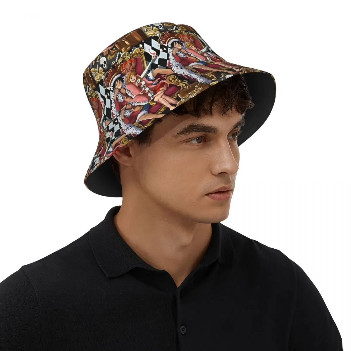 Lunami King And Queen Bucket Hats Unisex Foldable Outdoor One Piece Fishing Hat Hot Summer Beach Vacation Getaway Headwear Bob
