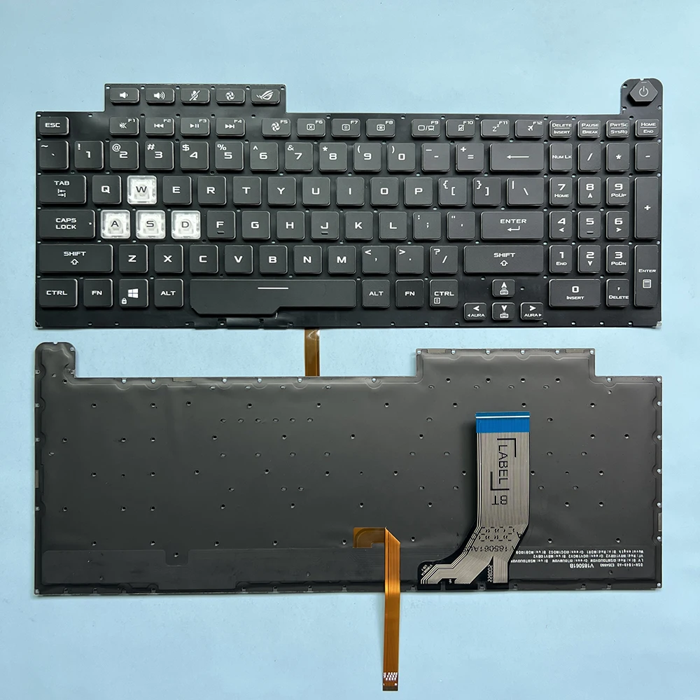 Teclado Americano e Russo para Asus Rog Strix G17 G731g G731gv G731gt G731gu G712lu G712lv G712lw G712 Rgb Retroiluminado
