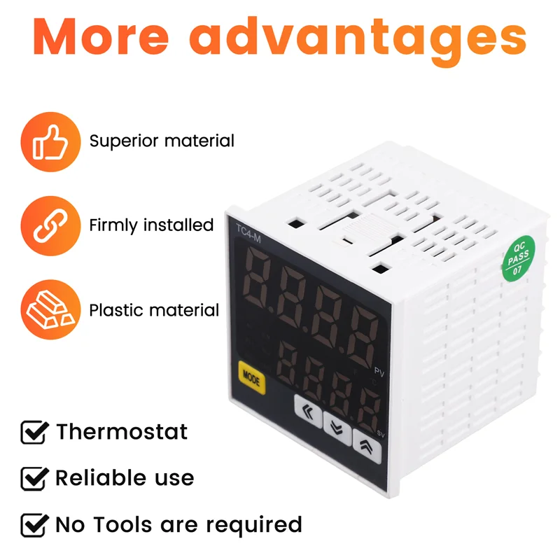 AS95-ترموستات الرقمية متحكم في درجة الحرارة AC85-265V التيار المتناوب PT100 K J المدخلات TC4M PID التحكم في درجة الحرارة منظم الحرارة 1300 ℃