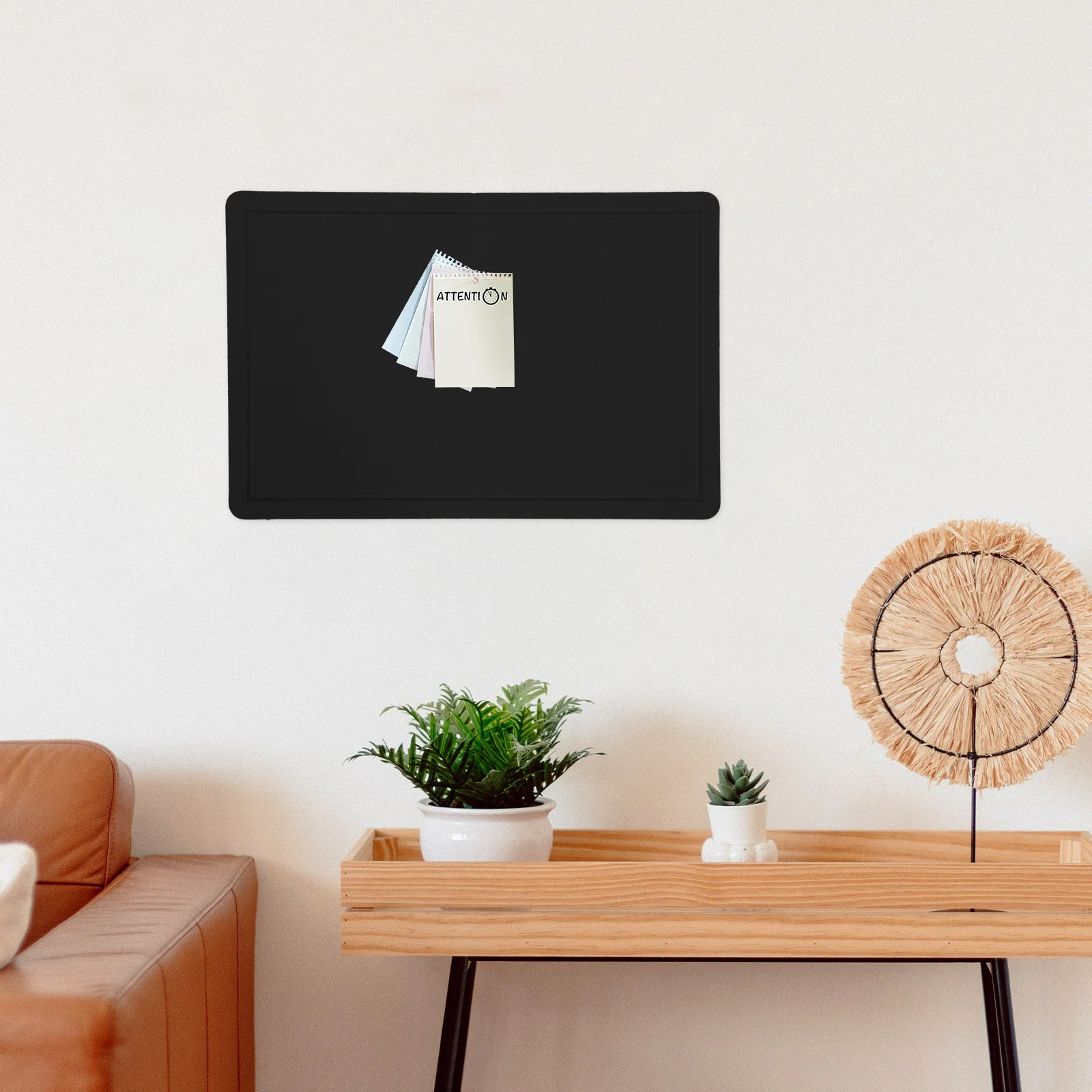 1 مجموعة نشرة اللباد الأسود لديكور الحائط المنزل مكتب رسالة المنظم متعدد الاستخدام لوحة إعلانية لوحة إعلانية صغيرة جدار جبل لوحة #4