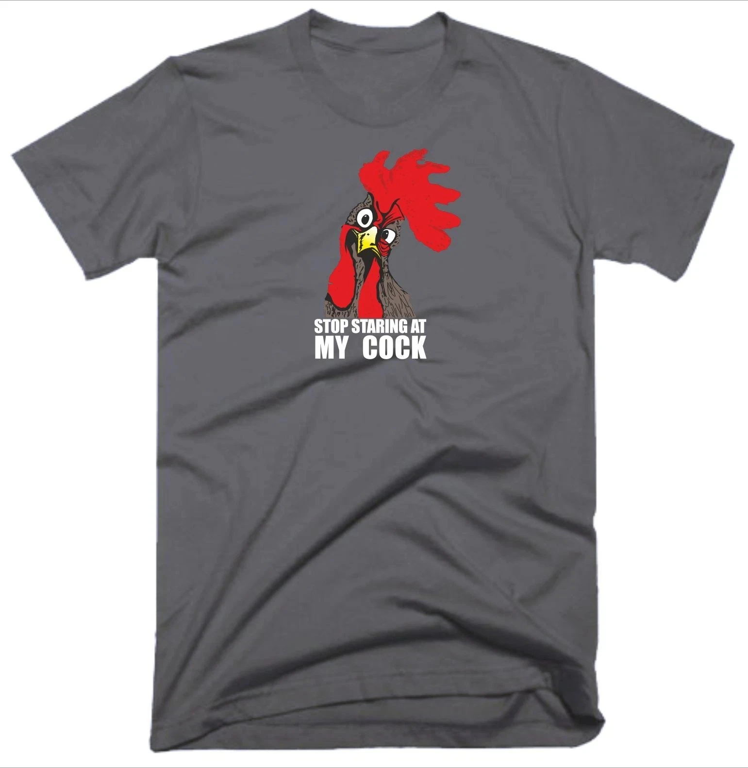 Stop Staring At My Cock T Shirt Comfortable and  Breathable Fashionable Soft Street Everyday Sports Wear Men's Clothing Men Tee