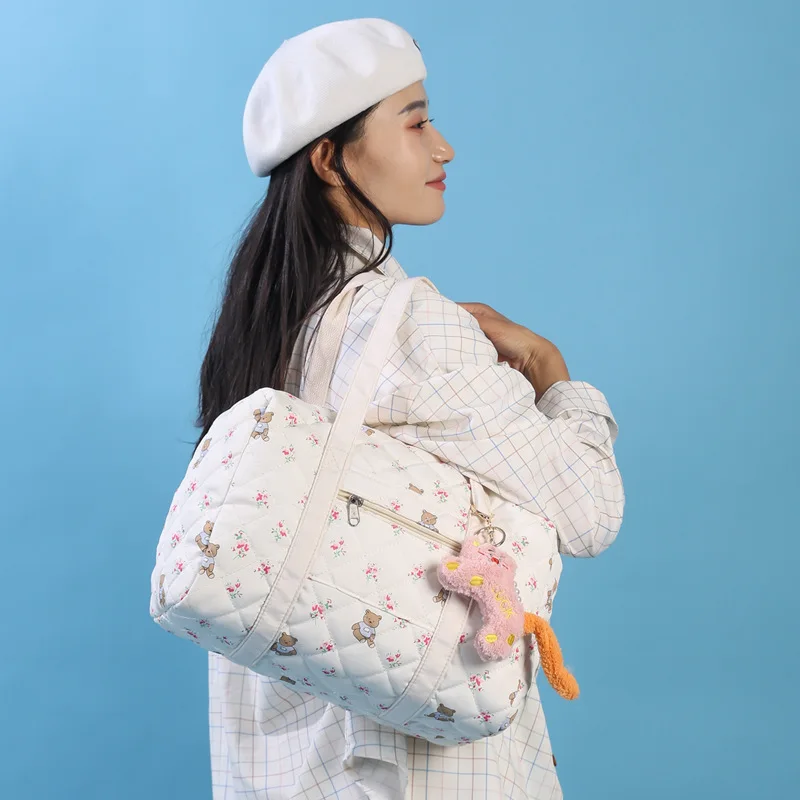 

2025 Spring Chinese-Inspired Spacious Mommy & Baby Backpack - Polyester Cloth, Convertible Shoulder Tote for Stylish Moms