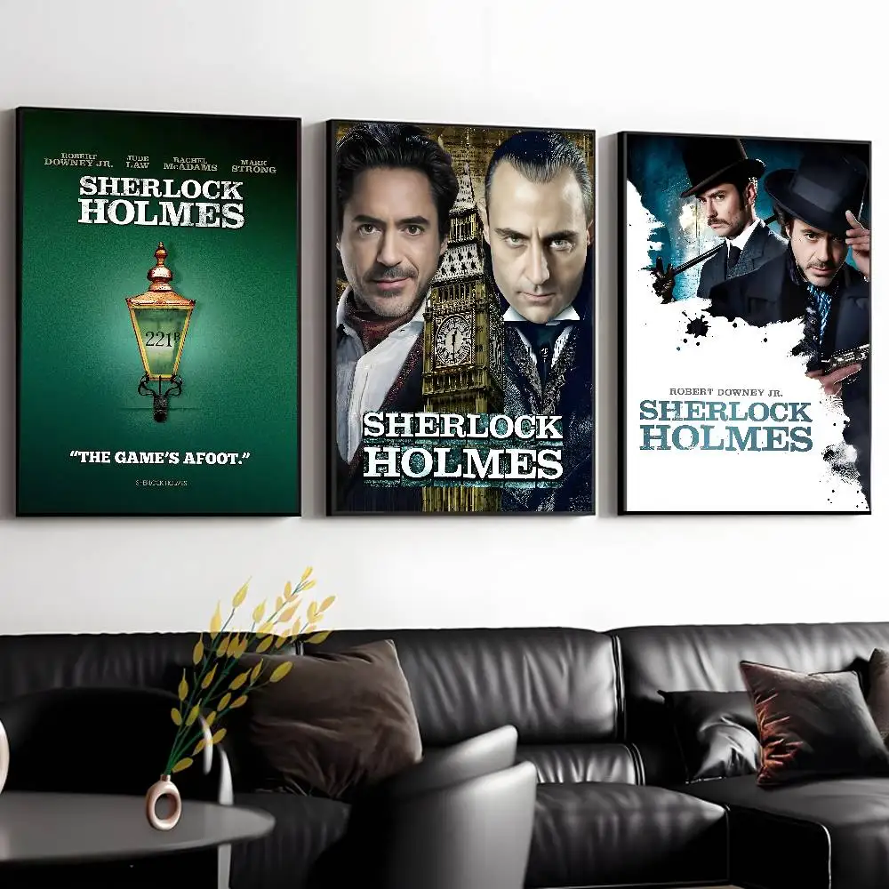 S-Sherlock H-Holmes Poster HD Sticky Wall Art Printing Waterproof Home Living Bed Room Bar Aesthetic Decor