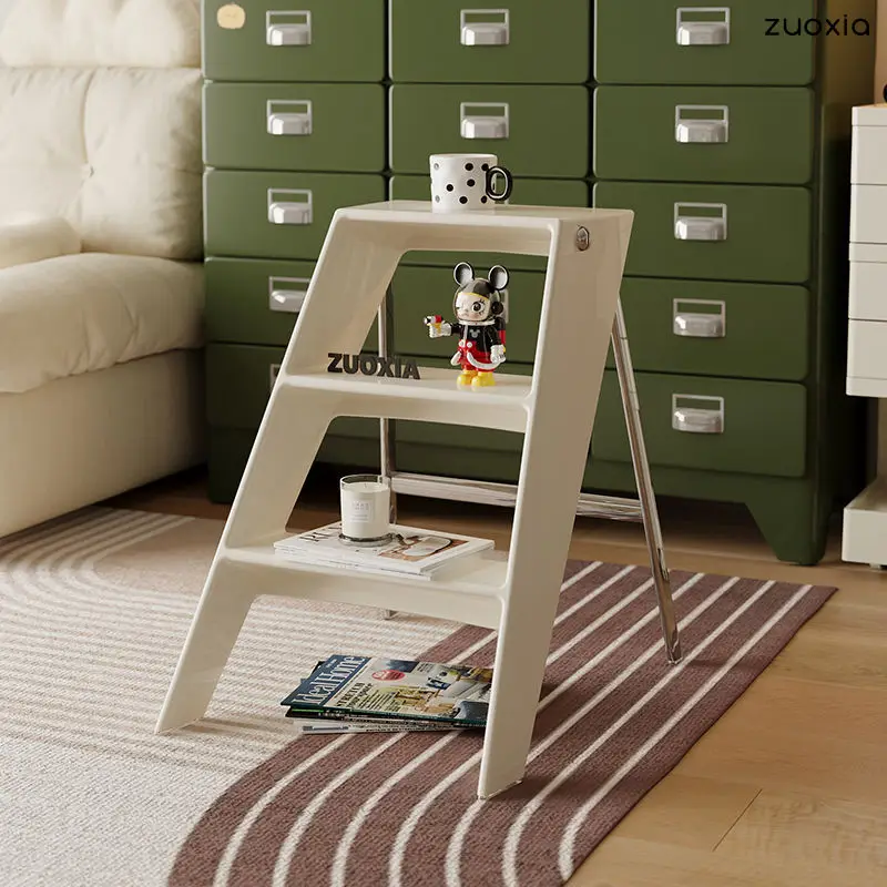 Household Ladder Stool Plastic 3 Step Ladders Stools Portable Storage Lightweight Multifunctional Decorative Home Furniture