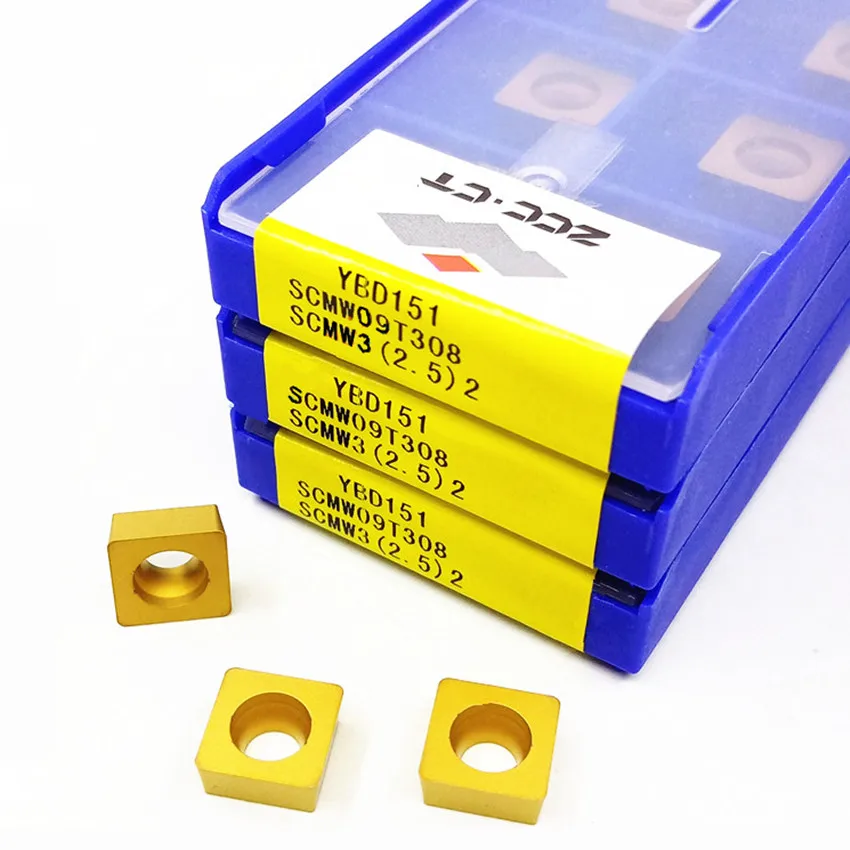 SCMW09T304 YBD151/SCMW09T308 YBD151/SCMW09T304 YBD152/SCMW120408 YBD151 ZCC.CT insertos de carburo CNC 10 unids/caja
