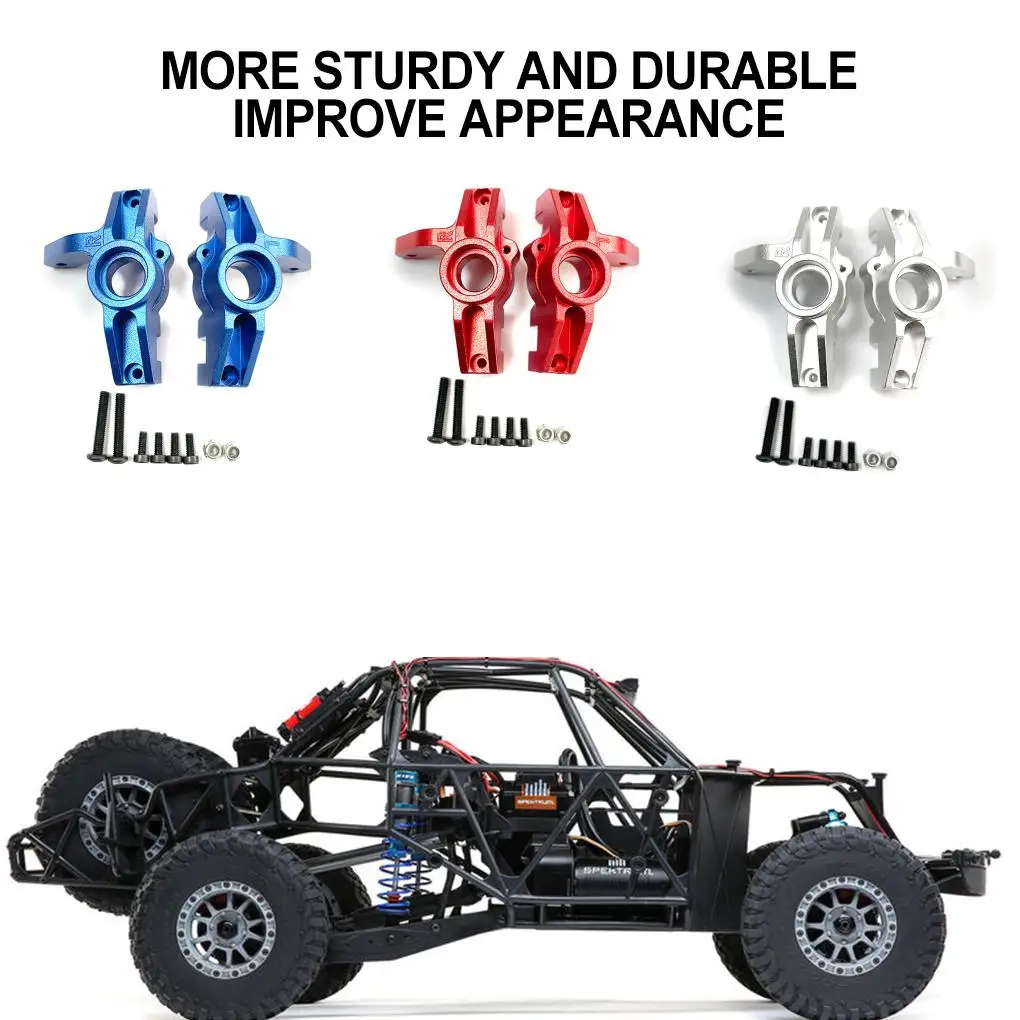 알루미늄 합금 내구성 스티어링 허브 캐리어, 1/10 LOSI Baja Rey 4WD RC 자동차 부품, RC 자동차 액세서리 교체 부품, 빨간색