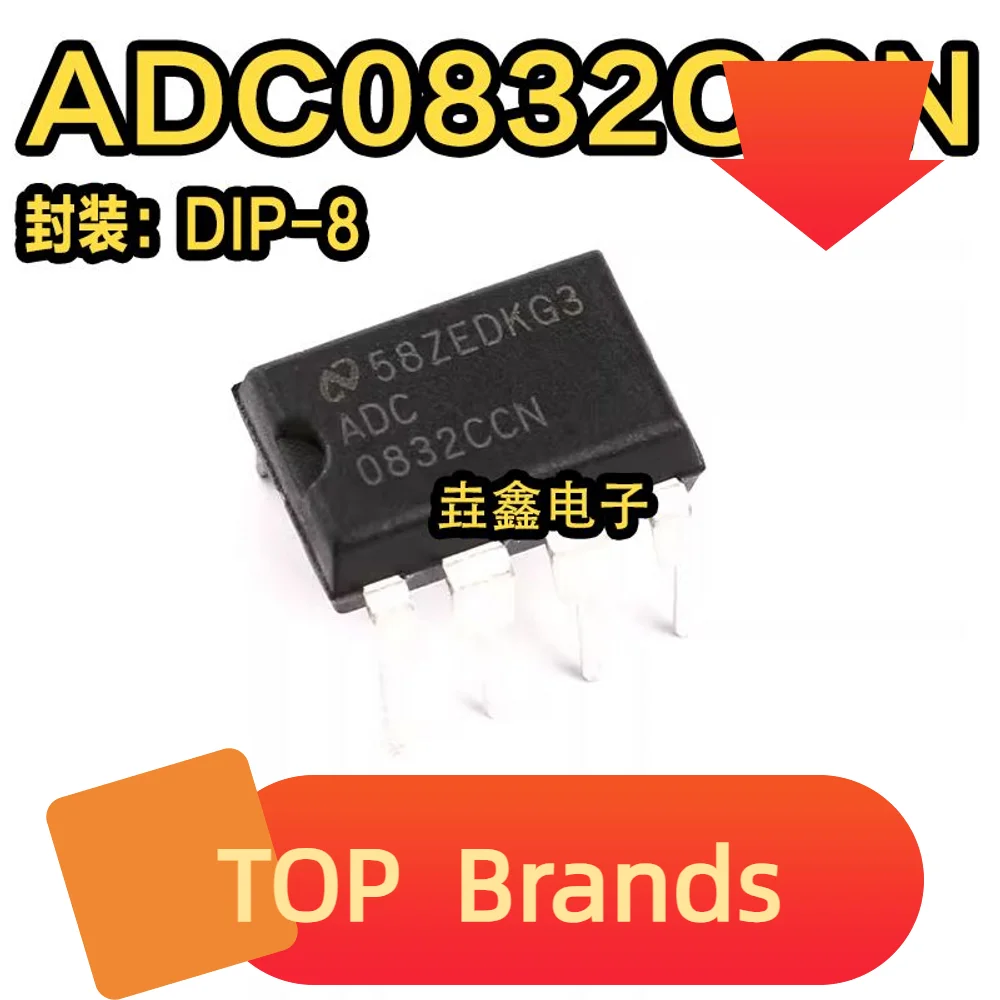 ชิปเซ็ต ADC0832CCN 8 31KSPS DIP-8 10ชิ้นของแท้ใหม่