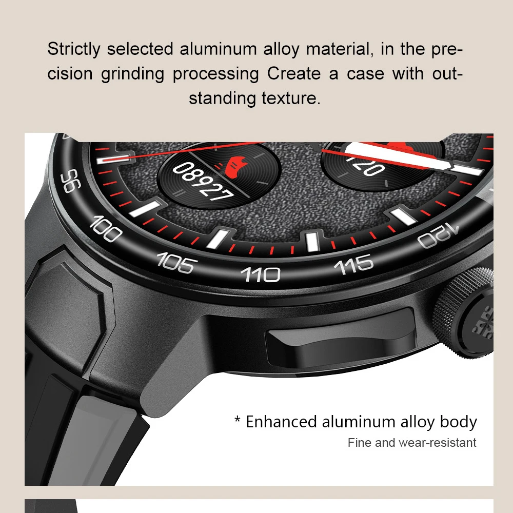 ใหม่กีฬากลางแจ้งนาฬิกาสมาร์ท 1.55 "หน้าจอ HD ฟันสีฟ้า Call Smartwatch สําหรับชายกันน้ําฟิตเนสนาฬิกา Heart Rate สุขภาพ