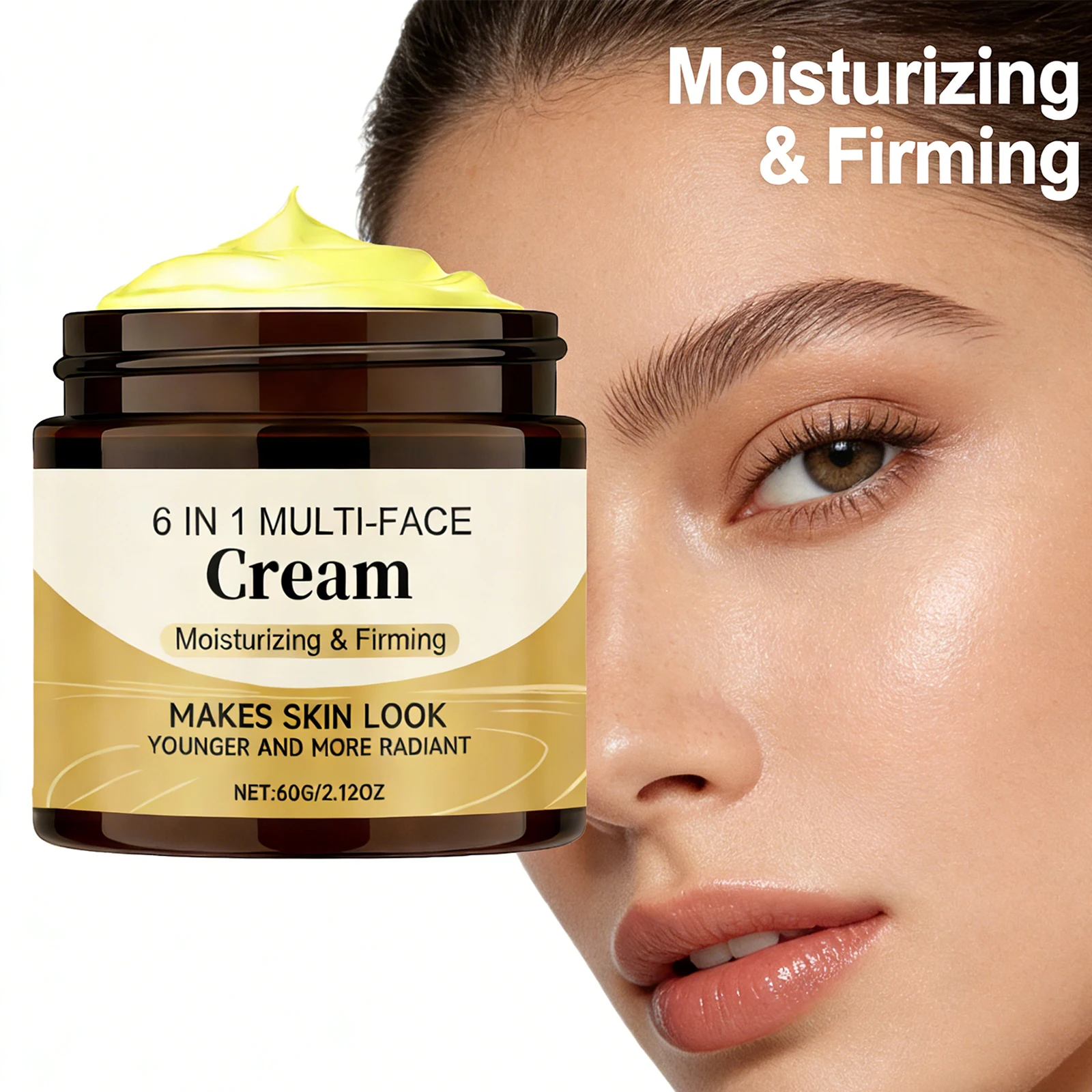 6 in 1 Multi Face Cream Moisturizing Firming Brightneing Skin Tone Nicotinamide Face Cream Lifting Tightening Face Skin Care