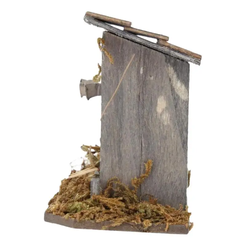 Mini gallinero de juguete, 1 unidad, miniaturas 1/12, casa de muñecas, simulación de gallinero de madera, decoración para accesorios de muñecas, 1 unidad