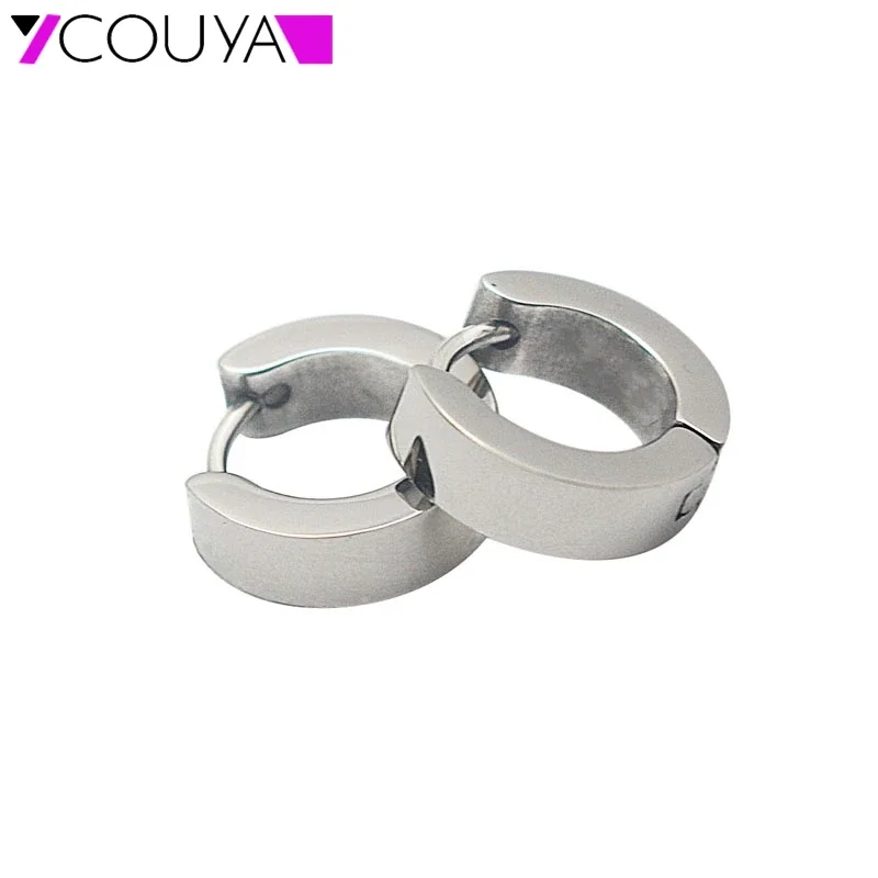 COUYA 2017 best gifts for Valentine's Day!  plain stainless steel jewelry small clip cuff earrings